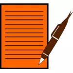 Simbol kertas dan pena