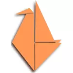 Oransje fuglen origami illustrasjon