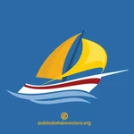 Yacht club vektor logotypen