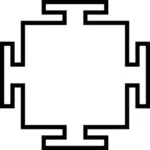 Vector clip art of maze style border