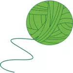 Boule de fil vert