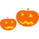 Halloween pumpkins küçük resimleri vektör
