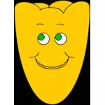 Vector illustraties van gele smiley bloem