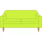 Soffa i grön färg