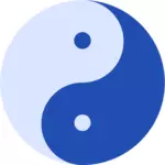 Blauwe Yin en Yang