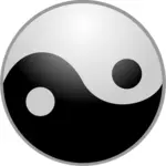 Svart och grå yin yang