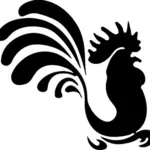 Vector silhouet van een kip