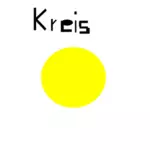 Imagen vectorial círculo amarillo