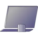 Vector afbeelding van de achterkant van de PC
