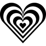 Векторное изображение декоративных сердца