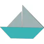 Barca a vela origami