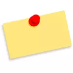 Nota de papel amarelo na cor vetor clip-art