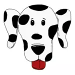 Dalmatiska hund porträtt vektorgrafik