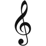 Treble clefs vektor simbol
