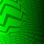 Green background with warped pattern