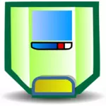Vektor ClipArt-bilder av gröna zip mount tecken