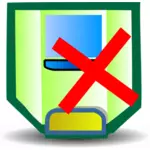 صورة متجهة لعلامة إلغاء تحميل الرمز البريدي الأخضر