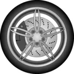 Bil hjul i grå farge