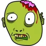 Gambar vektor zombie dengan perdarahan otak