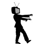 Zombie TV vector image