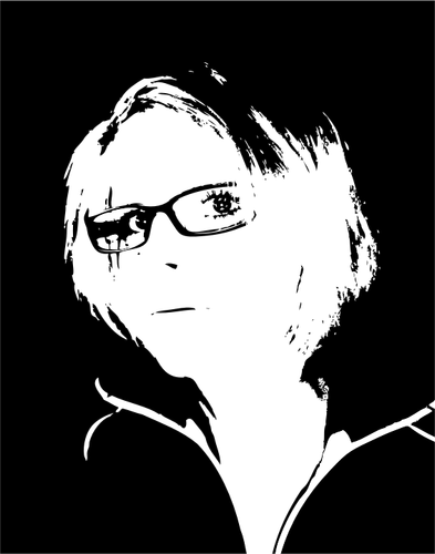 Blonďatá dívka s brýlemi vektorové grafiky