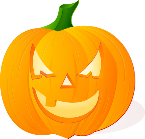 Scary toothless pumpkin vector image