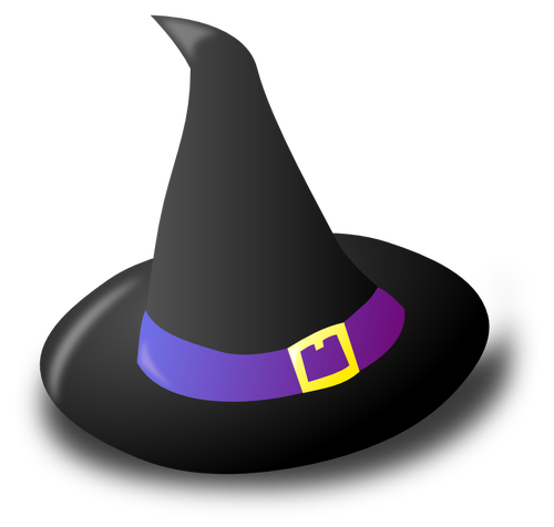 Grafika wektorowa kapelusz czarny czarownica