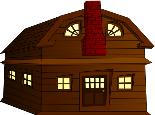 Halloween horror house vector clip art