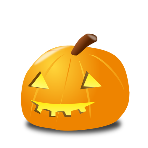 Halloween pumpkin with light vector drawing