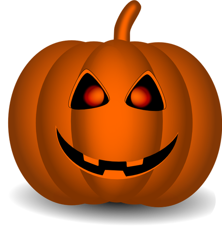 Orange Halloween pumpkin vector clip art