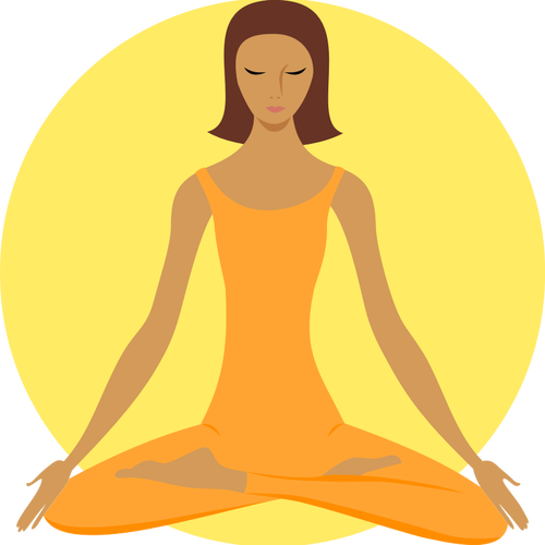 Clipart vetorial de praticante de ioga