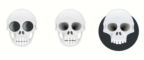 Three skulls illustration