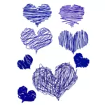 Pen drawn hearts