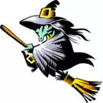 Witch with broom