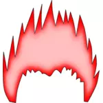 Vektorgrafik med rött hår för barn figur