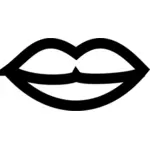 Vector clip art of simple lips