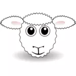 Funny pecore faccia immagine vettoriale