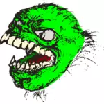 Vector graphics of green horror beast