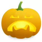 Pessimistic pumpkin vector drawing