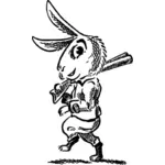 Hare med hagelgevär vektor ClipArt