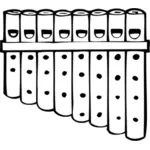 Pan pipes vector graphics