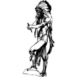 Ilustração nativo americano