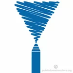 Pensil biru vektor gambar