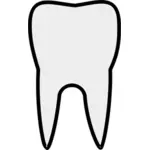 Línea vector clip arte del diente