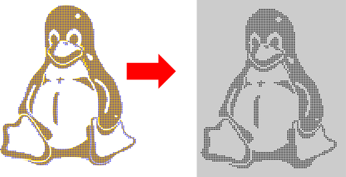 Image vector tutorial pingouin
