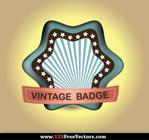 Badge Vintage rétro