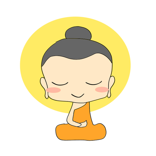 Kleine buddha meisje vector