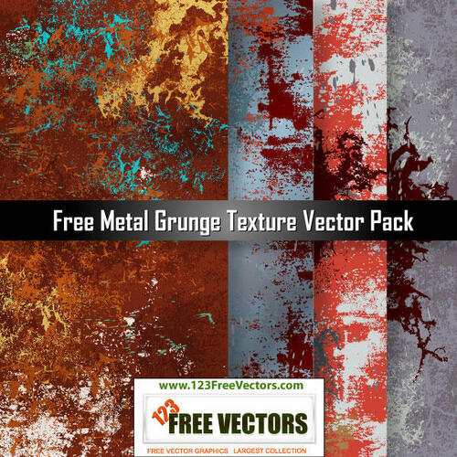 Tekstur Grunge logam Vector Pack