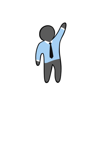 Vector image of faceless man with tie