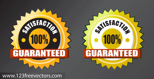 Satisfaction guaranteed stickers